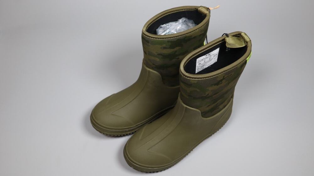 Western Chief Kids Freestyle Neoprene Rain Boots Waterprof Shoes Olive 5 Big Kid